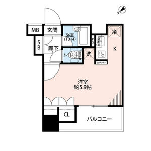 ワンルーム 間取り図