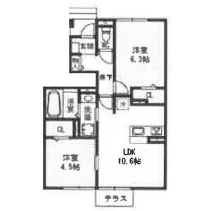 2LDK 間取り図
