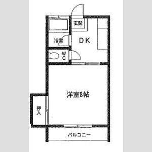 1K 間取り図