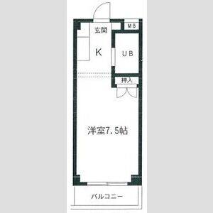 1K 間取り図