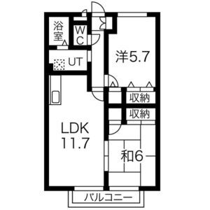 2LDK 間取り図