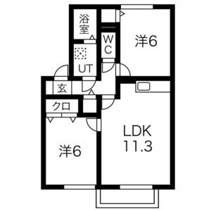 2LDK 間取り図