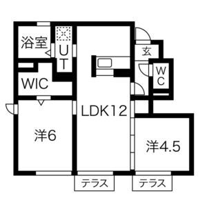 2LDK 間取り図