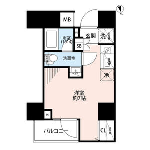1K 間取り図