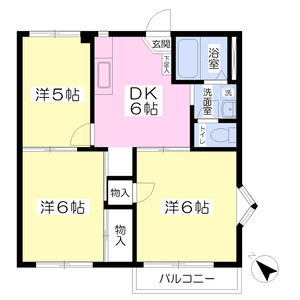 3DK 間取り図
