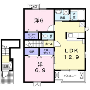 2LDK 間取り図