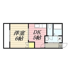 1DK 間取り図