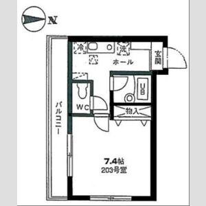 1K 間取り図