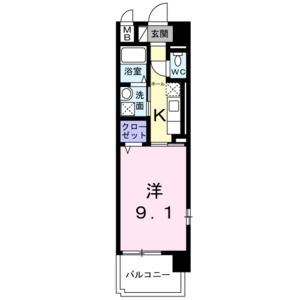 1K 間取り図