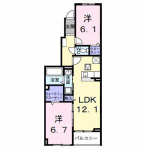 2LDK 間取り図