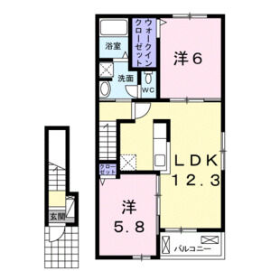 2LDK 間取り図