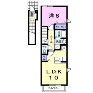 1LDK 間取り図