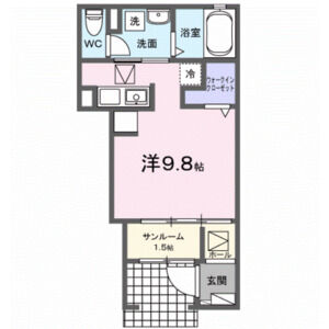 ワンルーム 間取り図