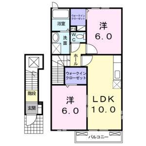2LDK 間取り図