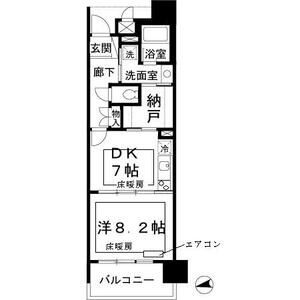 1DK 間取り図