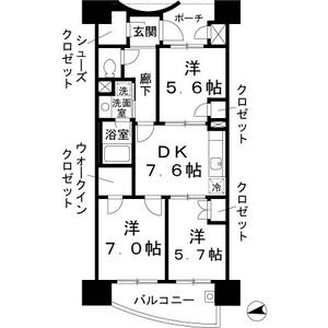 3DK 間取り図