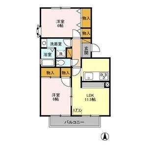 2LDK 間取り図