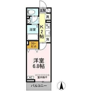 1K 間取り図