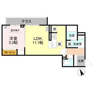 1LDK 間取り図
