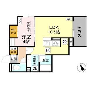 1LDK 間取り図