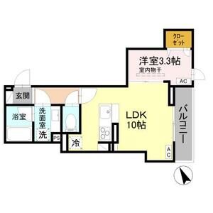 1LDK 間取り図