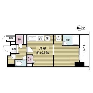 ワンルーム 間取り図