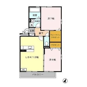 2LDK 間取り図
