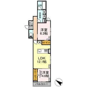 2LDK 間取り図
