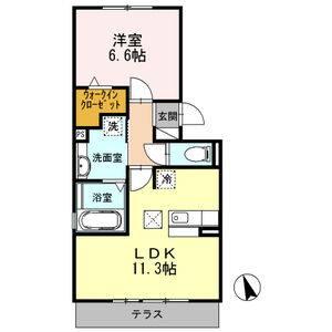 1LDK 間取り図