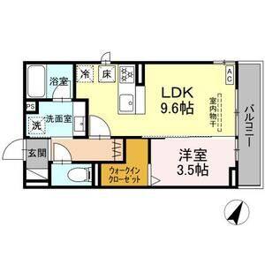 1LDK 間取り図