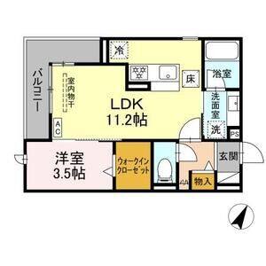 1LDK 間取り図