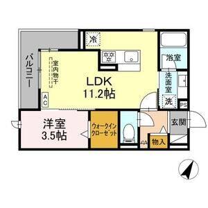 1LDK 間取り図