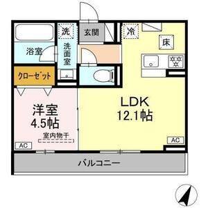 1LDK 間取り図