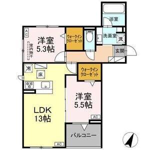 2LDK 間取り図