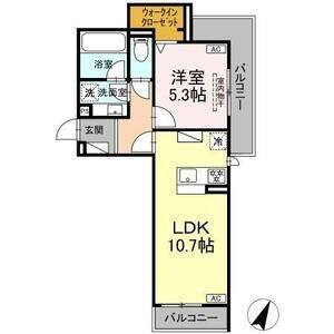 1LDK 間取り図