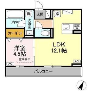 1LDK 間取り図