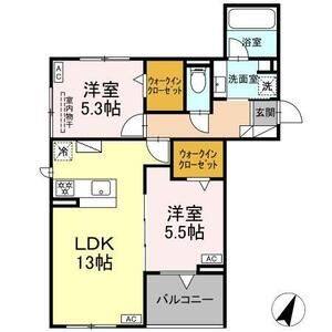 2LDK 間取り図
