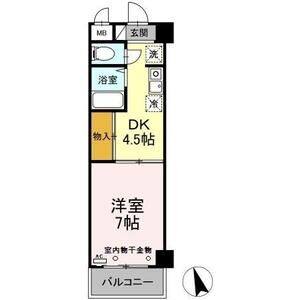 1DK 間取り図