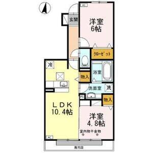 2LDK 間取り図