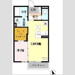 1LDK 間取り図