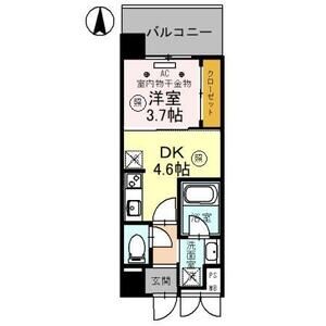 1DK 間取り図