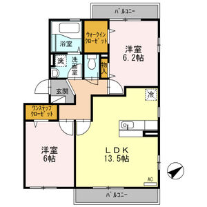 2LDK 間取り図