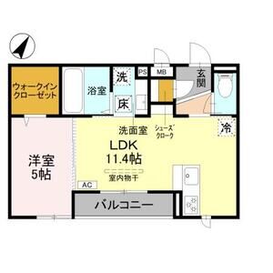 1LDK 間取り図