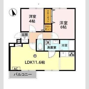 2LDK 間取り図