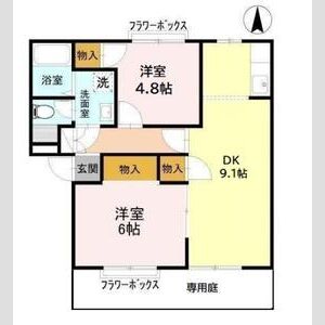 2DK 間取り図