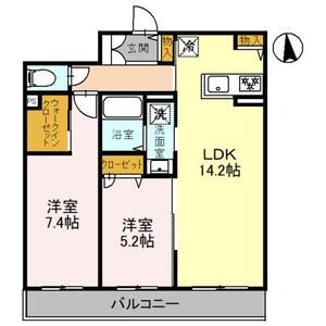 2LDK 間取り図