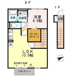 1LDK 間取り図