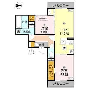 2LDK 間取り図