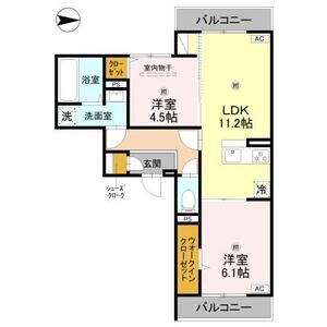 2LDK 間取り図