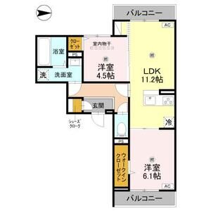 2LDK 間取り図